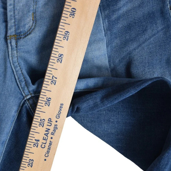 NYDJ Sheri Slim Jeans Patchwork Two Toned Mixed Textile Size 6 Coastal Preppy - Picture 5 of 10